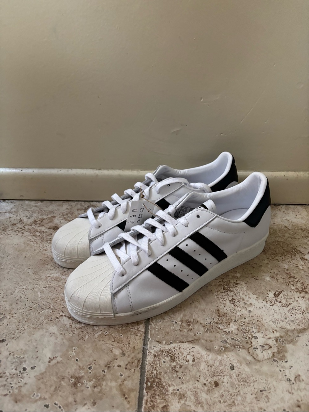 Adidas Superstar 82 Shoes White Black JI2025 Men's Size 12